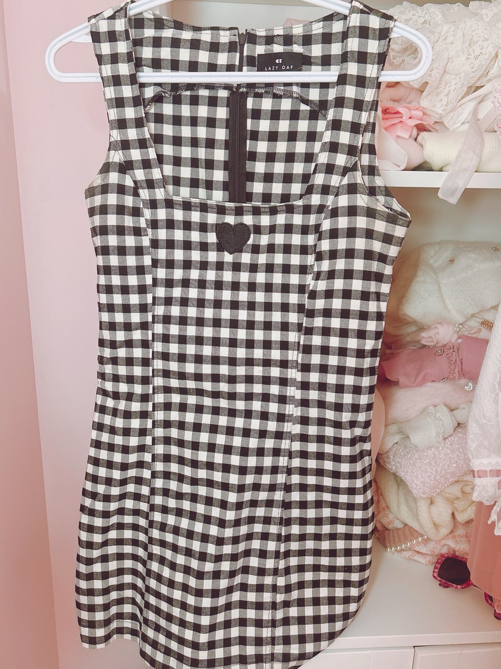 ♡ lazy oaf heart gingham dress ♡